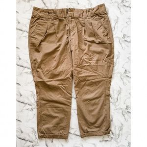 Tan paper bag pants